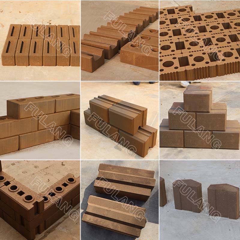 different compressed earth block samples