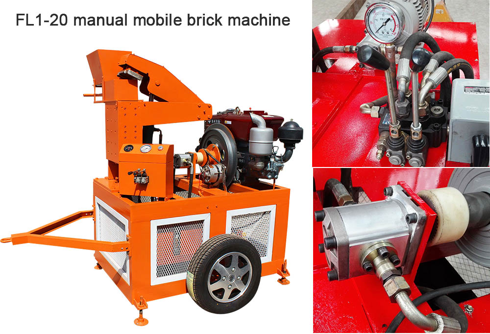 Mobile interlocking brick making machine