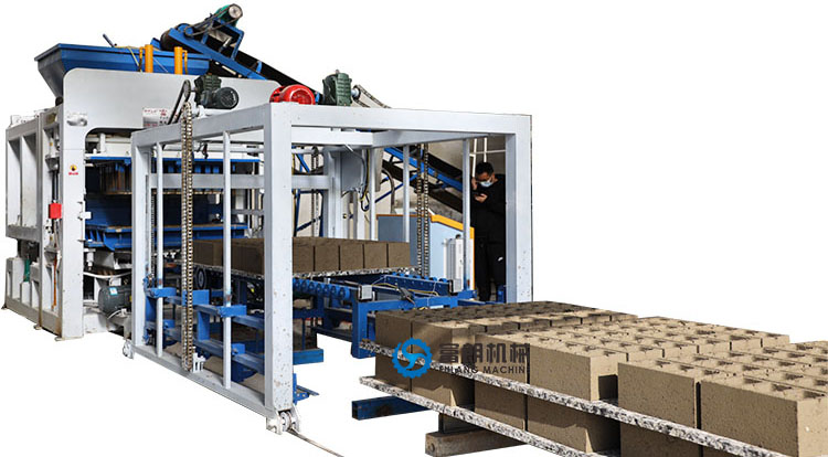 automatic production line for concrete blocks